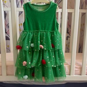 Green Starry Kids Dress